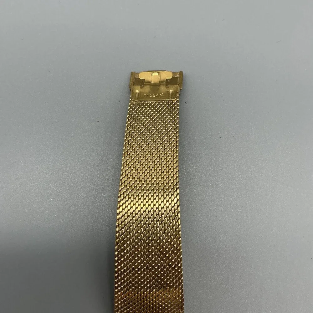 Vintage Lassale Womens Watch 23mm Black Dial Gold Tone 2F50-6009 New Battery 7